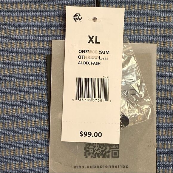 Adrienne Landau Blue & Tan Open Back Dolman Tunic Size XL NWT - Picture 7 of 13